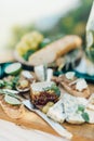 Romantic lunch with two green glasses Royalty Free Stock Photo