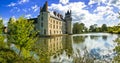 Romantic medieval castles of Loire valley - beautiful Le Plessis-Bourre, France Royalty Free Stock Photo