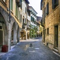 Romantic medieval towns of Italy, Old charming streets of Asolo town. Veneto Royalty Free Stock Photo