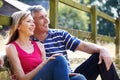 Romantic Middle Aged Couple Relaxing On Walk In Countryside Royalty Free Stock Photo
