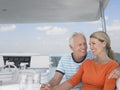 Romantic Middle Aged Couple On Yacht Royalty Free Stock Photo