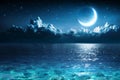 Romantic Moon On Sea