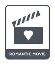romantic movie icon in trendy design style. romantic movie icon isolated on white background. romantic movie vector icon simple