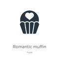 Romantic muffin icon vector. Trendy flat romantic muffin icon from food collection isolated on white background. Vector Royalty Free Stock Photo