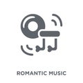 Romantic music icon from Wedding and love collection. Royalty Free Stock Photo