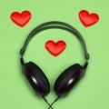 Romantic music tracks playlist concept