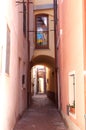 Romantic narrow alley in Noli,Italian Riviera