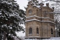 Koch family chapel ruins and family cemetery in Pirita, Tallinn during winter Royalty Free Stock Photo