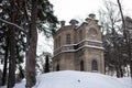 Koch family chapel ruins and family cemetery in Pirita, Tallinn during winter Royalty Free Stock Photo