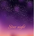 Romantic night gradient background.