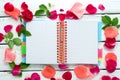 Romantic notepad background Royalty Free Stock Photo