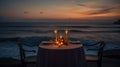 A Romantic Ocean View Dinner, AI Generative