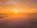 Romantic panoramic view with clouds flying over the bridge Royalty Free Stock Photo