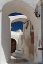 Romantic passage in Cyclades style Megalochori village