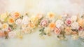 romantic pastel roses background