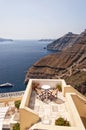 Romantic Patio Santorini Royalty Free Stock Photo