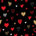 Romantic pattern with hearts