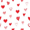 Romantic pattern with hearts