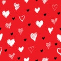 Romantic pattern with hearts