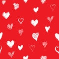 Romantic pattern with hearts.