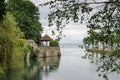 Romantic pavilion of Konstanz (Constance) promenade on Bodensee Lake Royalty Free Stock Photo