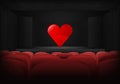 Romantic performance on the stage in theater interior vector