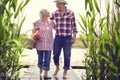 Romantic picnic.Elderly   couple at river enjoying together Royalty Free Stock Photo