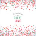 Romantic pink and blue heart background. illustration Royalty Free Stock Photo