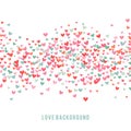 Romantic pink and blue heart background. Vector illustration Royalty Free Stock Photo