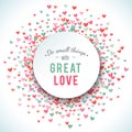 Romantic pink and blue heart background. Vector illustration Royalty Free Stock Photo