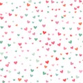 Romantic pink and blue heart pattern. Vector illustration Royalty Free Stock Photo