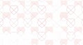 Romantic Pink Geometric Hearts Seamless Pattern Royalty Free Stock Photo
