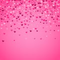 Romantic pink heart background. illustration Royalty Free Stock Photo