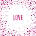 Romantic pink heart background. illustration Royalty Free Stock Photo
