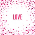 Romantic pink heart background. Vector illustration Royalty Free Stock Photo