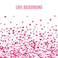 Romantic pink heart background. Vector illustration Royalty Free Stock Photo
