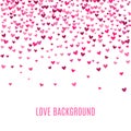 Romantic pink heart background. Vector illustration Royalty Free Stock Photo