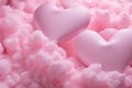 Romantic Pink heart foam. Generate Ai Royalty Free Stock Photo