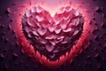 Romantic Pink heart foam shape. Generate Ai Royalty Free Stock Photo