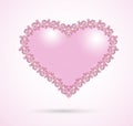 Romantic pink heart