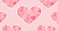 Romantic Pink Hearts Seamless Pattern Background Royalty Free Stock Photo