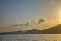 A romantic place at sunset - Lake Garda Royalty Free Stock Photo