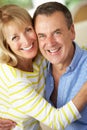 Romantic Portrait Of Senior Couple Indoors