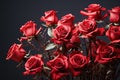 A romantic portrayal of red roses gradually fading away symbolizing the lasting impression of love, valentine, dating and love