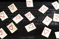 Romantic post it notes Royalty Free Stock Photo