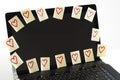 Romantic post it notes Royalty Free Stock Photo