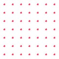 Romantic Red Seamless Polka Hearts Vector Pattern Background for Valentine Day or Mother`s Day. Scrapbooking, Invitation.