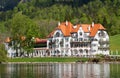 romantic restaurant Zur Alpenrose in the Alps (Bavaria, Germany) Royalty Free Stock Photo