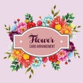 Romantic retro flower arrangement card