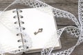 Romantic retro notebook Royalty Free Stock Photo